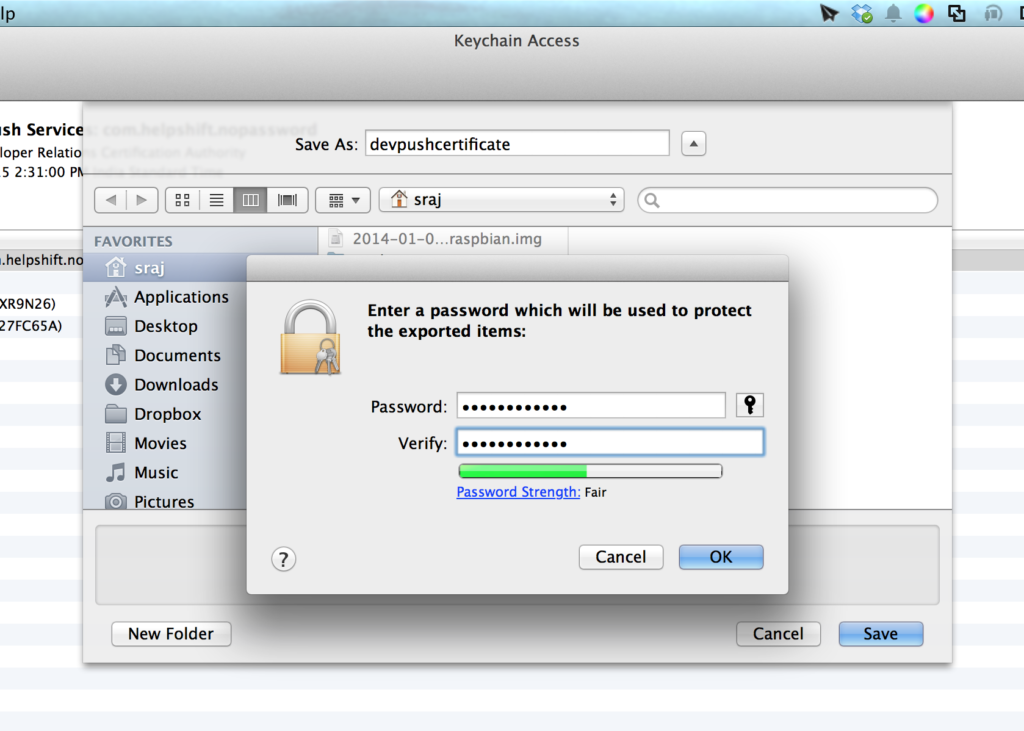 How Do I Set Up A Password For IOS Push Notification p12 Certificate